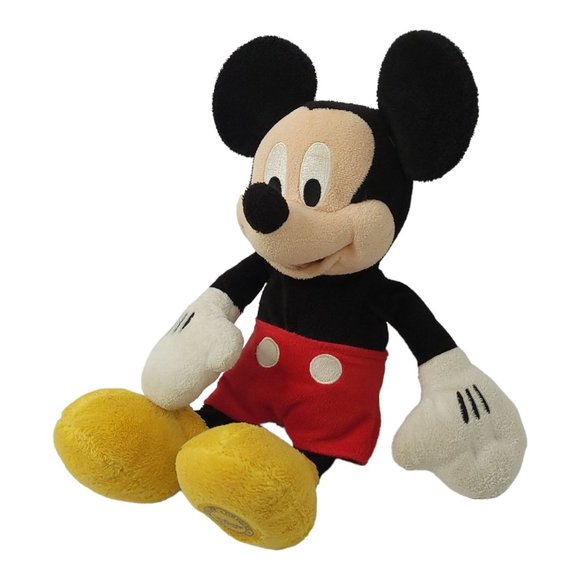 Disney Store Classic Mickey Mouse Plush Doll 13" Stuffed Toy Black Red - Picture 3 of 12